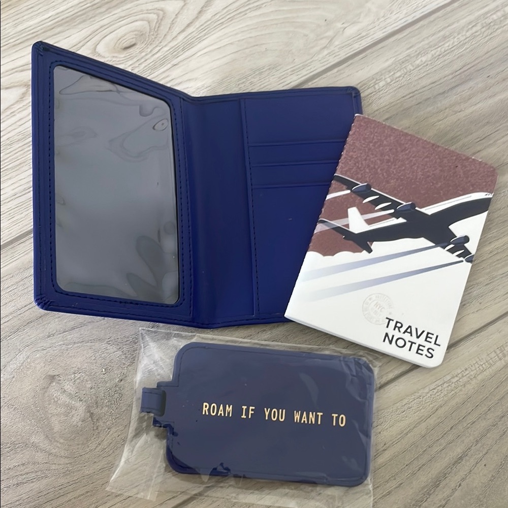 Blue Travel Luggage Tag & Card Holder